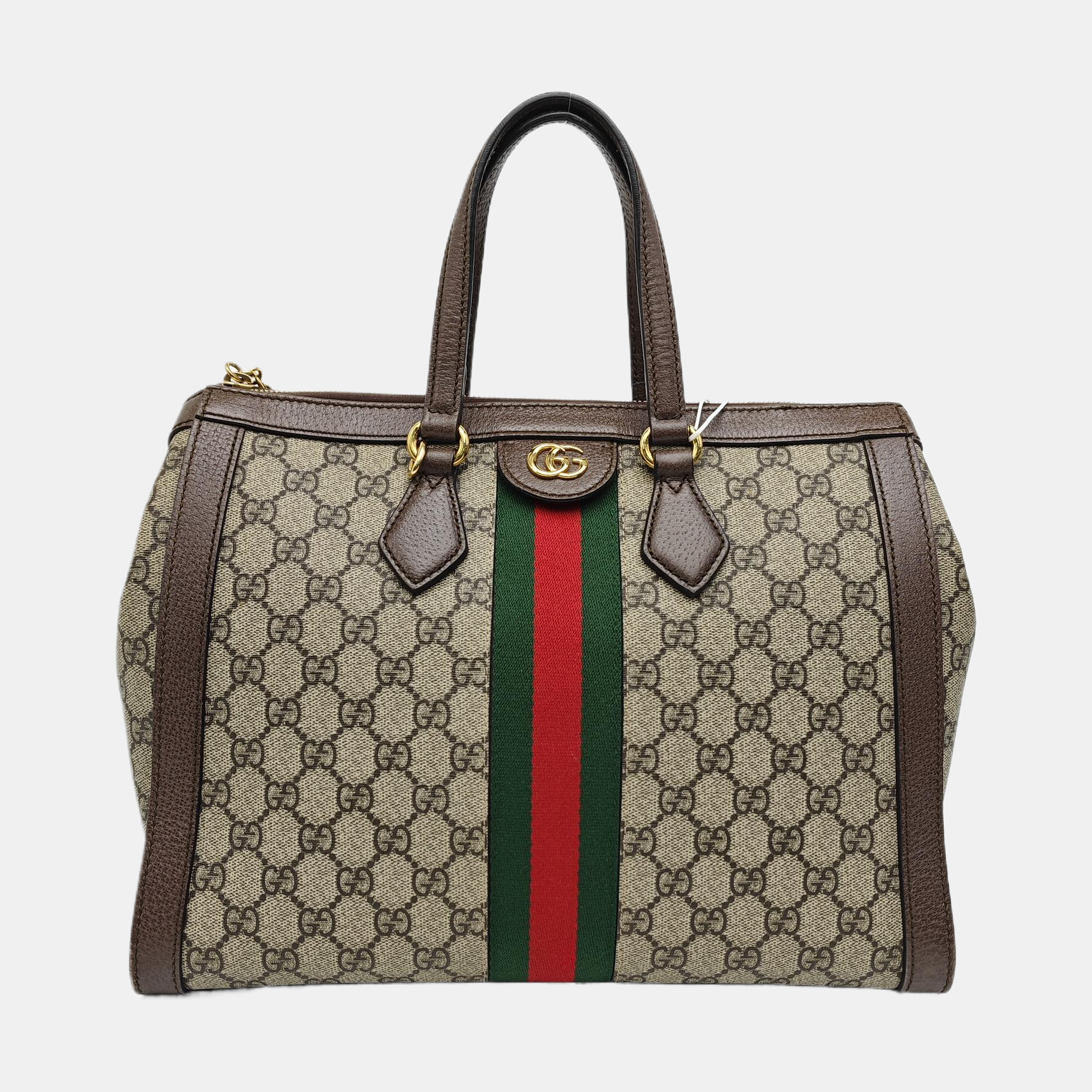 Ophidia Medium Monogram Coated Canvas Beige