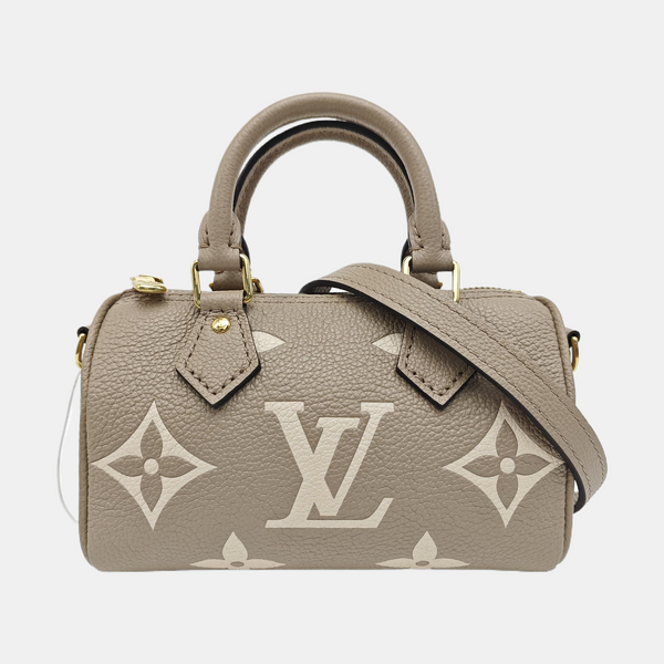 SPEEDY Nano Monogram Calfskin Gray