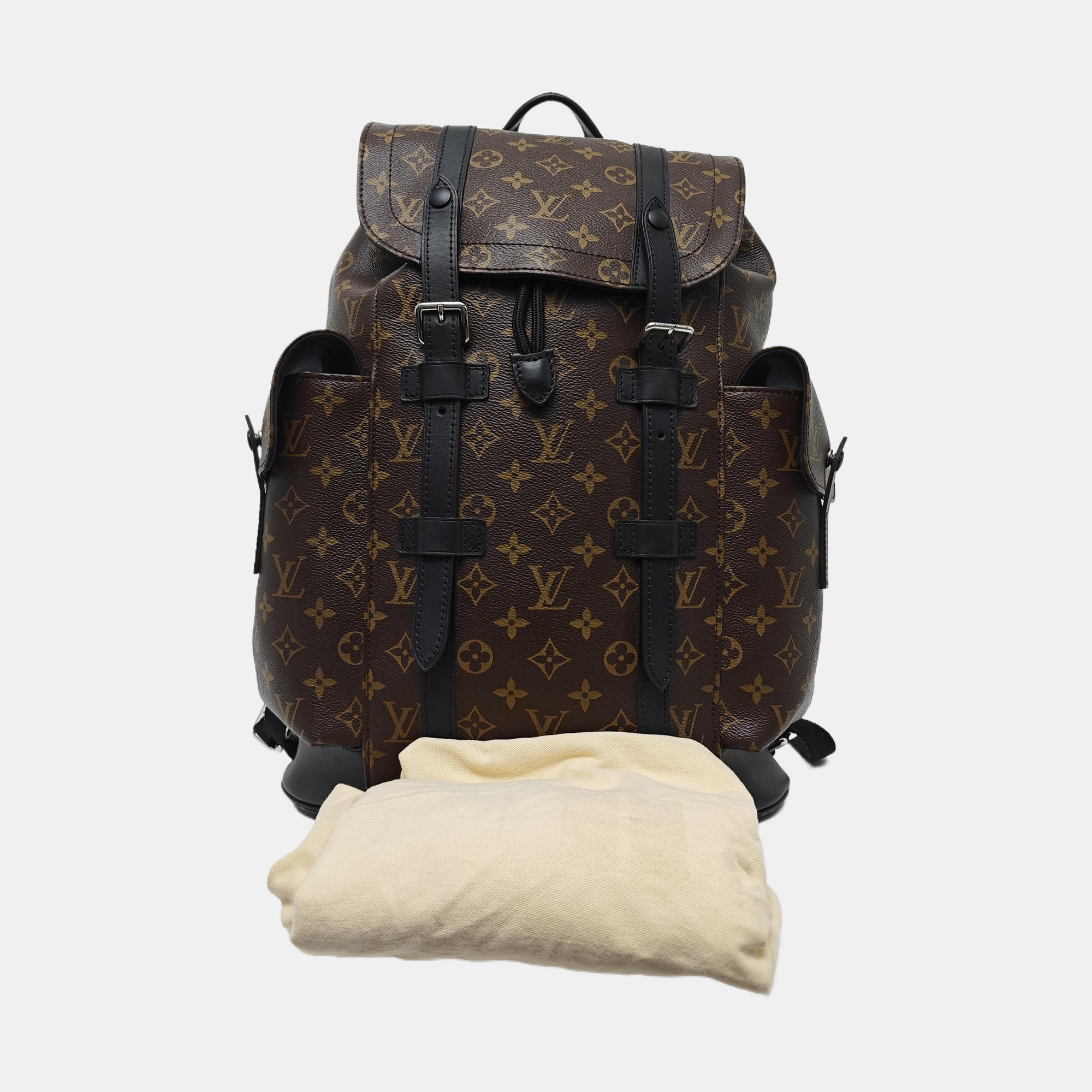 CHRISTOPHER MM Monogram Coated Canvas Brown