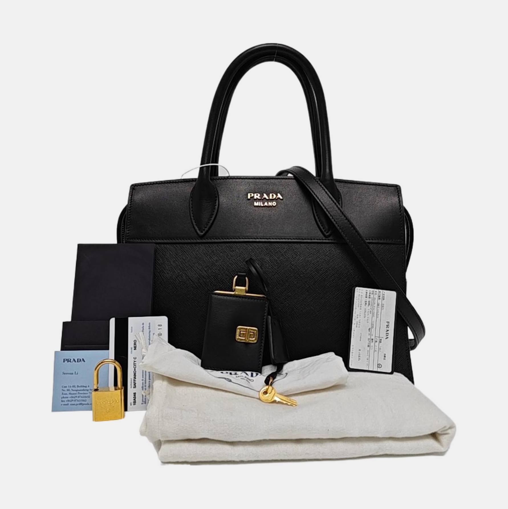Esplanade Saffiano Calfskin Black