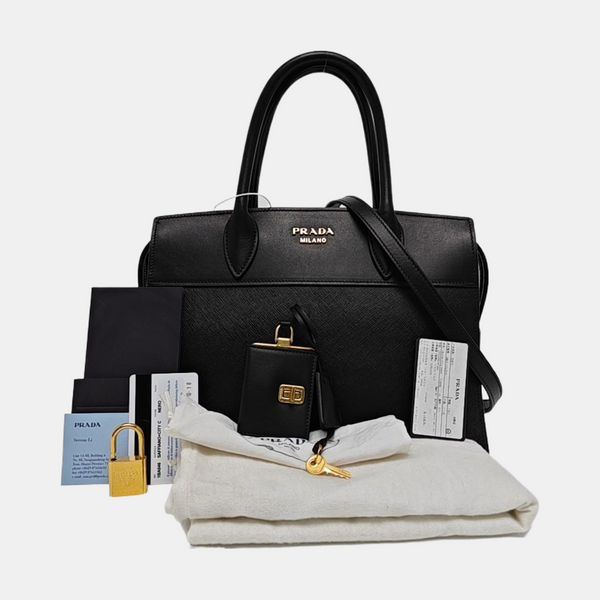 Esplanade Saffiano Calfskin Black