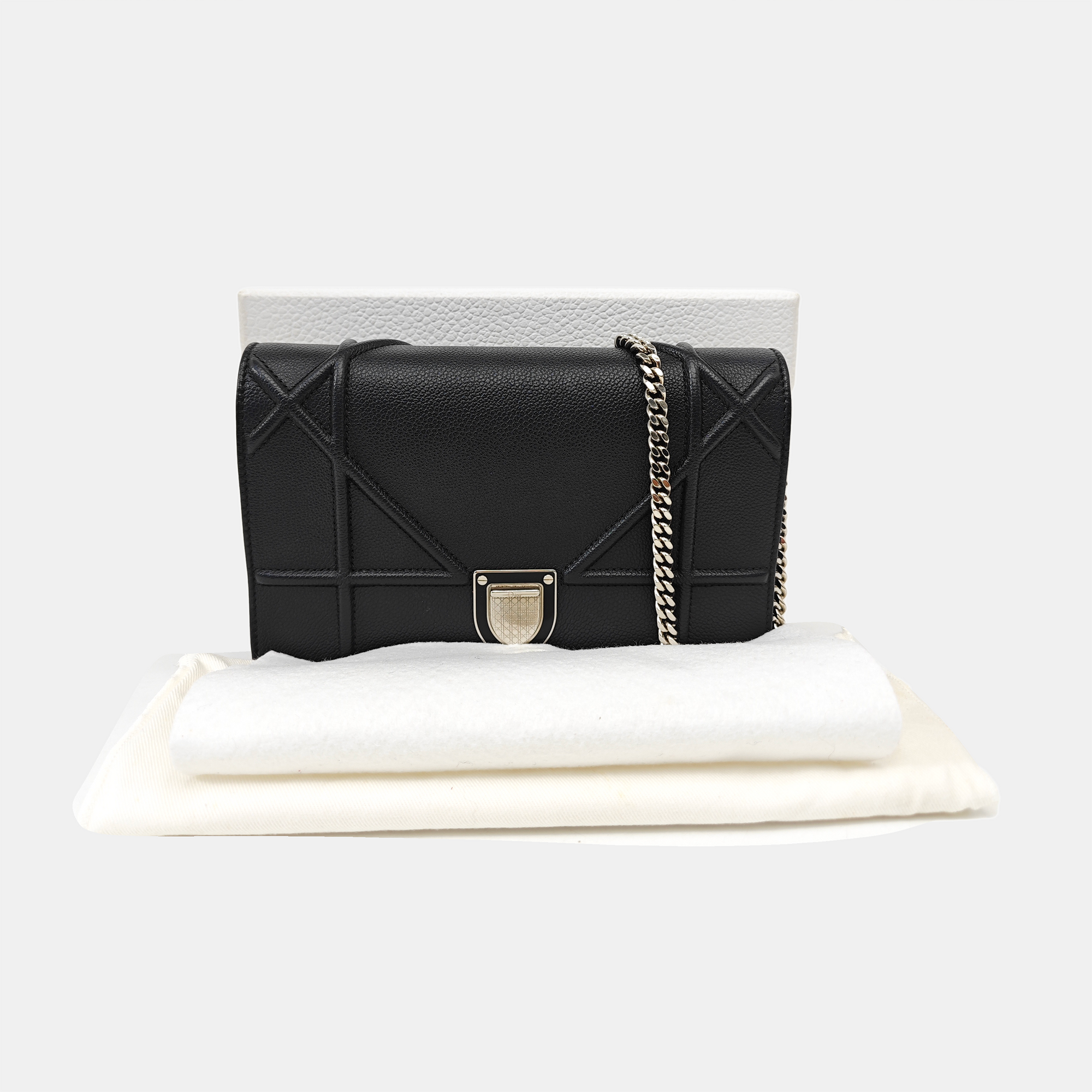 Diorama Cannage Calfskin Black