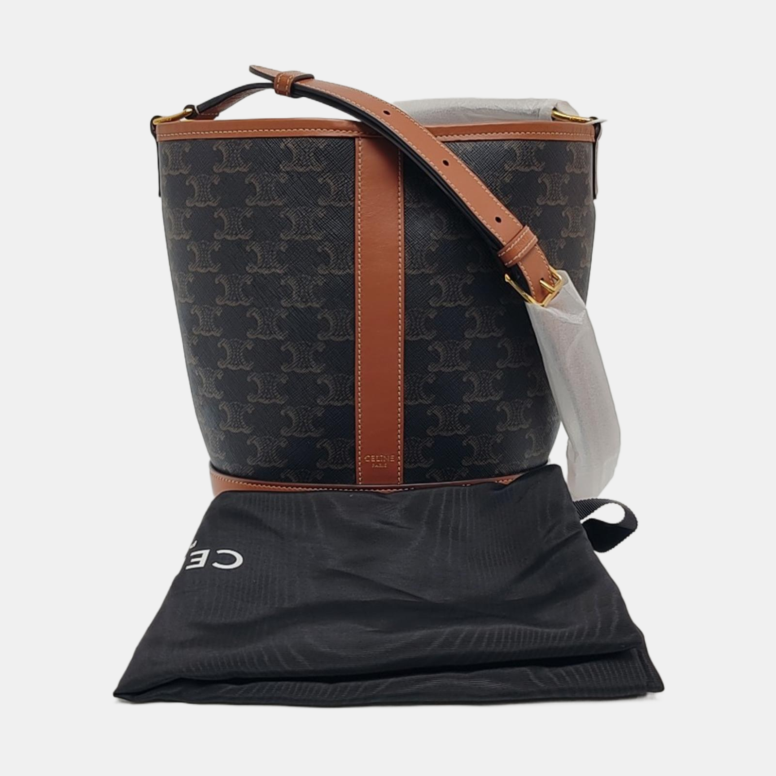 TRIOMPHE CANVAS Small Coated Canvas Brown