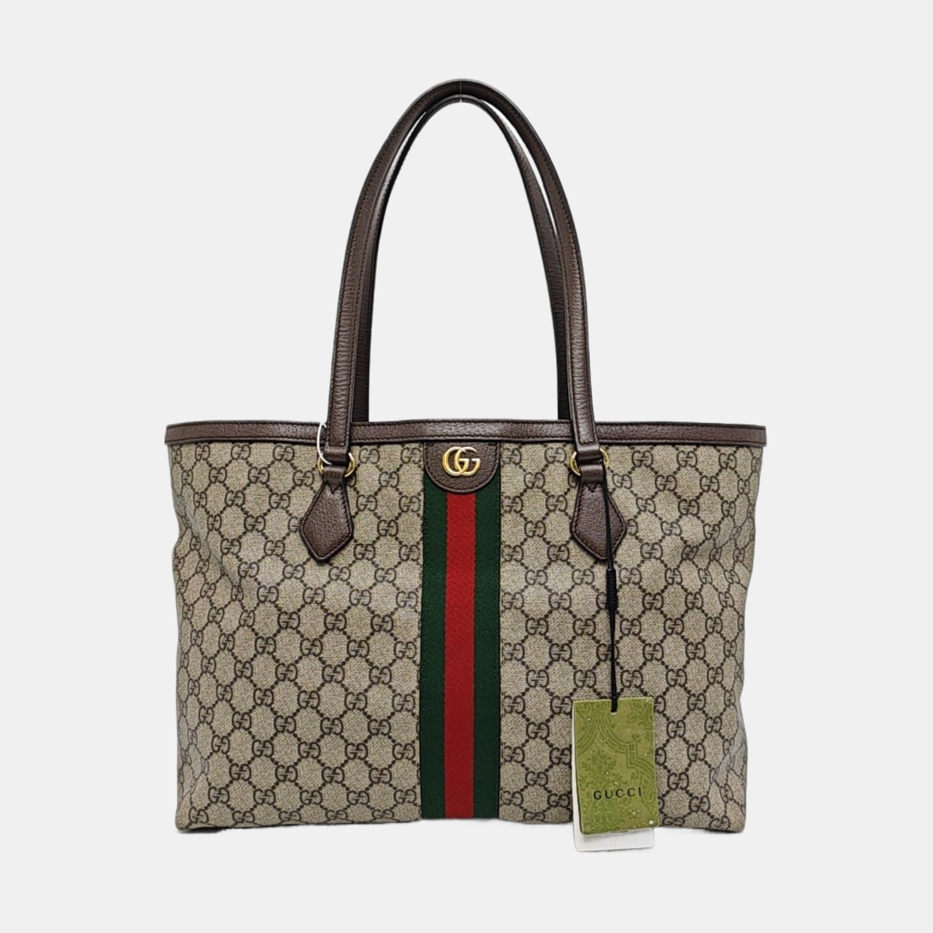 Authenticated pre-owned  Ophidia Medium Monogram Coated Canvas Beige - Tote Bag at Looply