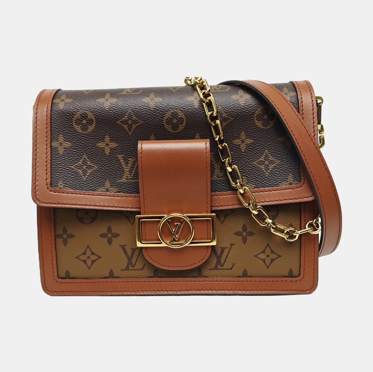 DAUPHINE MM Monogram Coated Canvas Brown