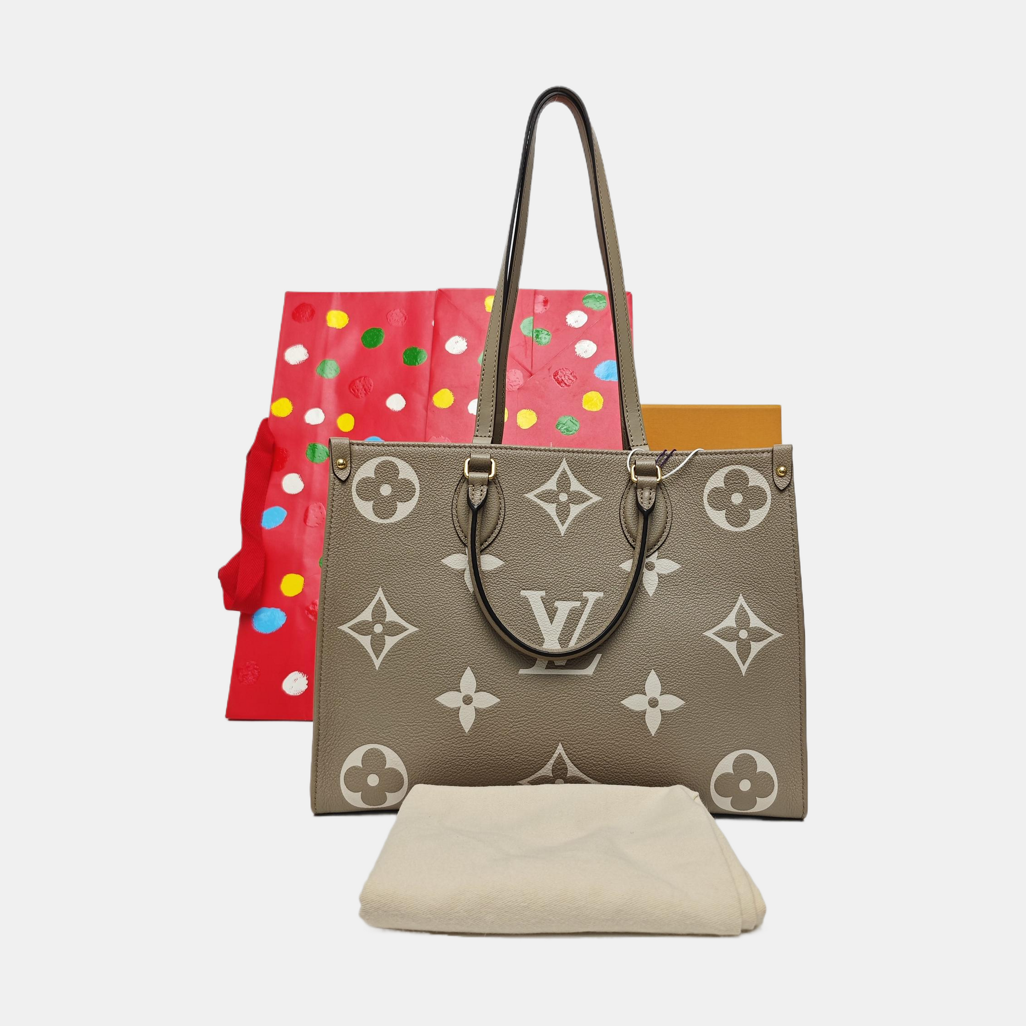 ONTHEGO MM Monogram Calfskin Gray