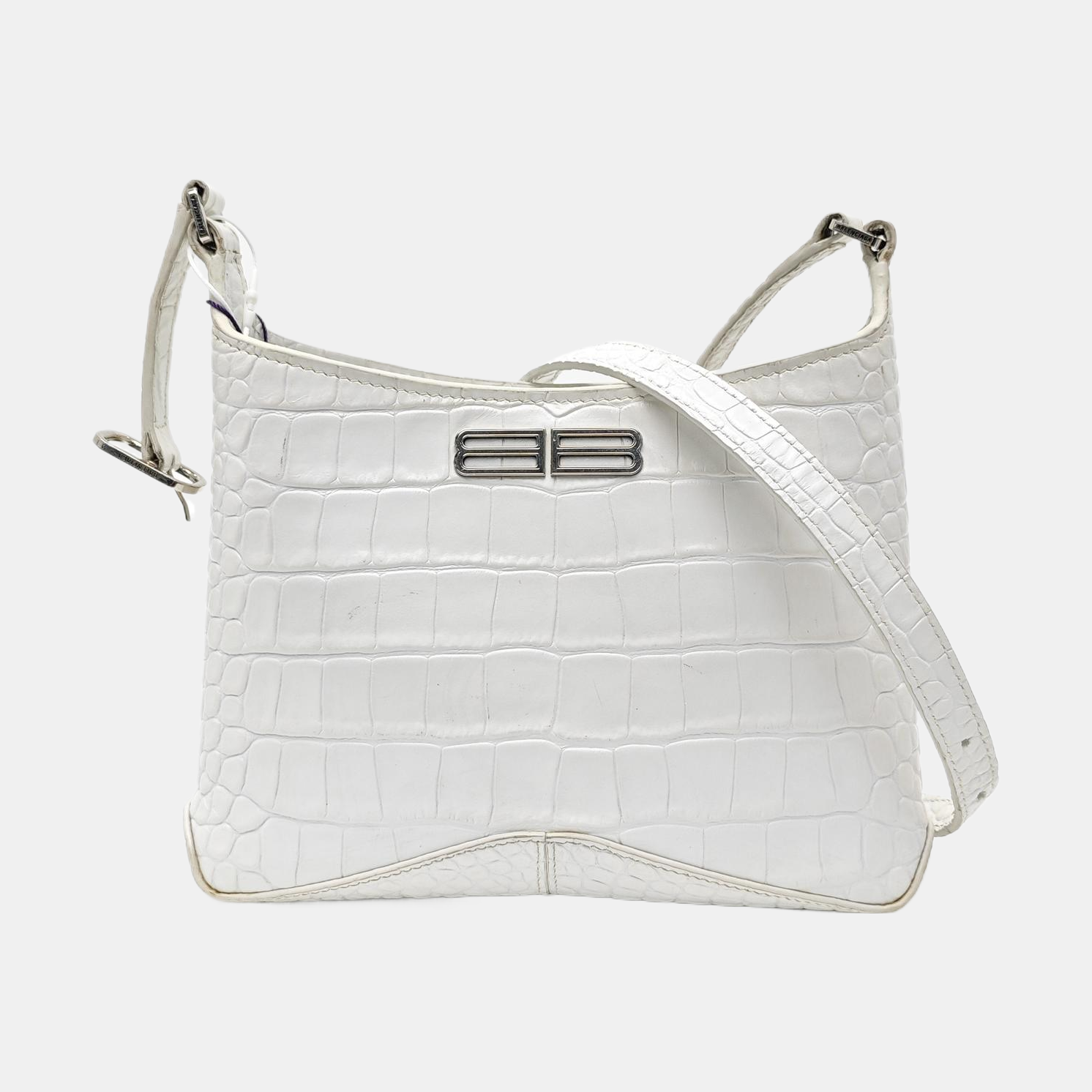 Calfskin Shoulder Bag Small White