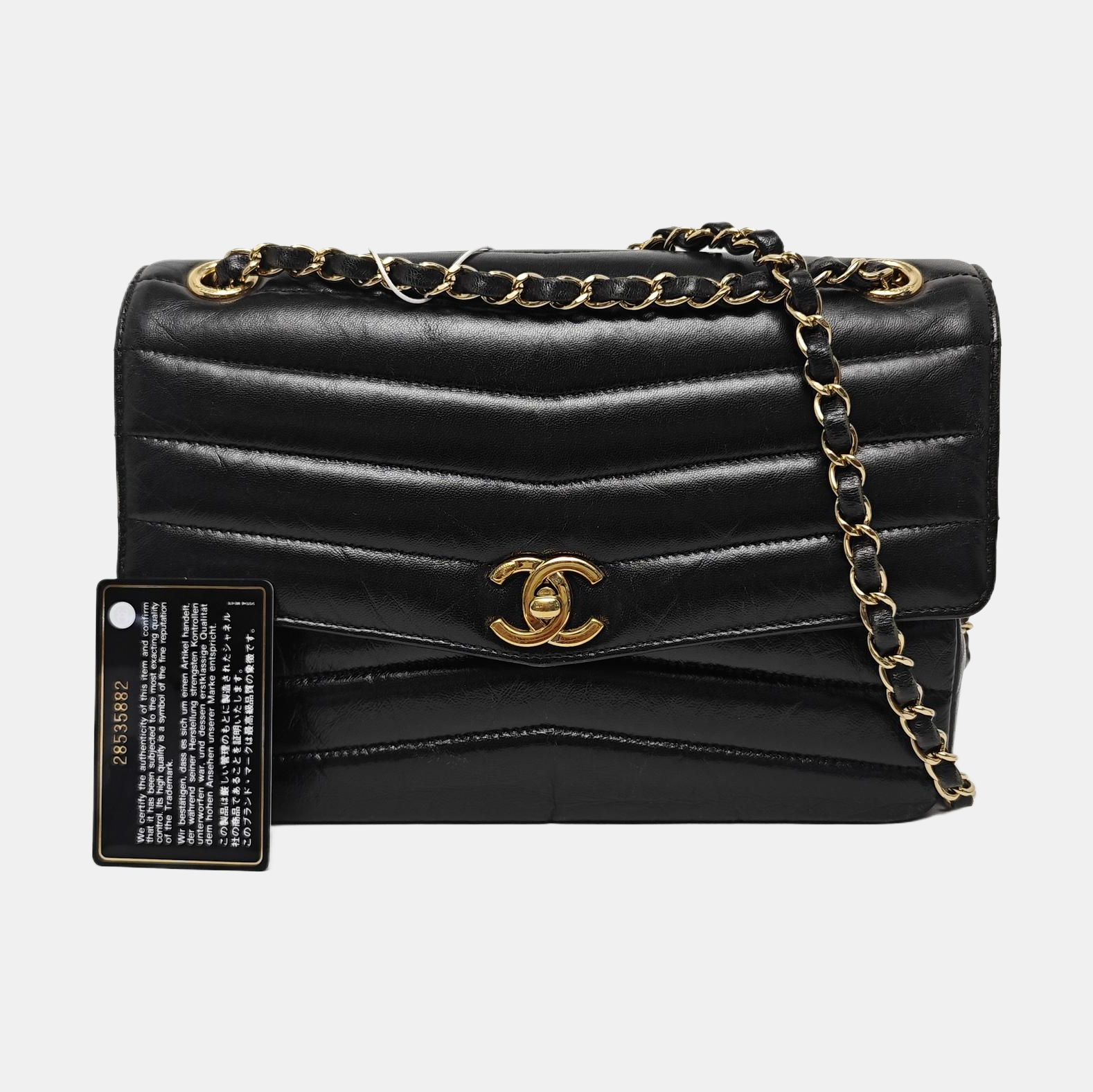 Bolso de hombro de cuero negro