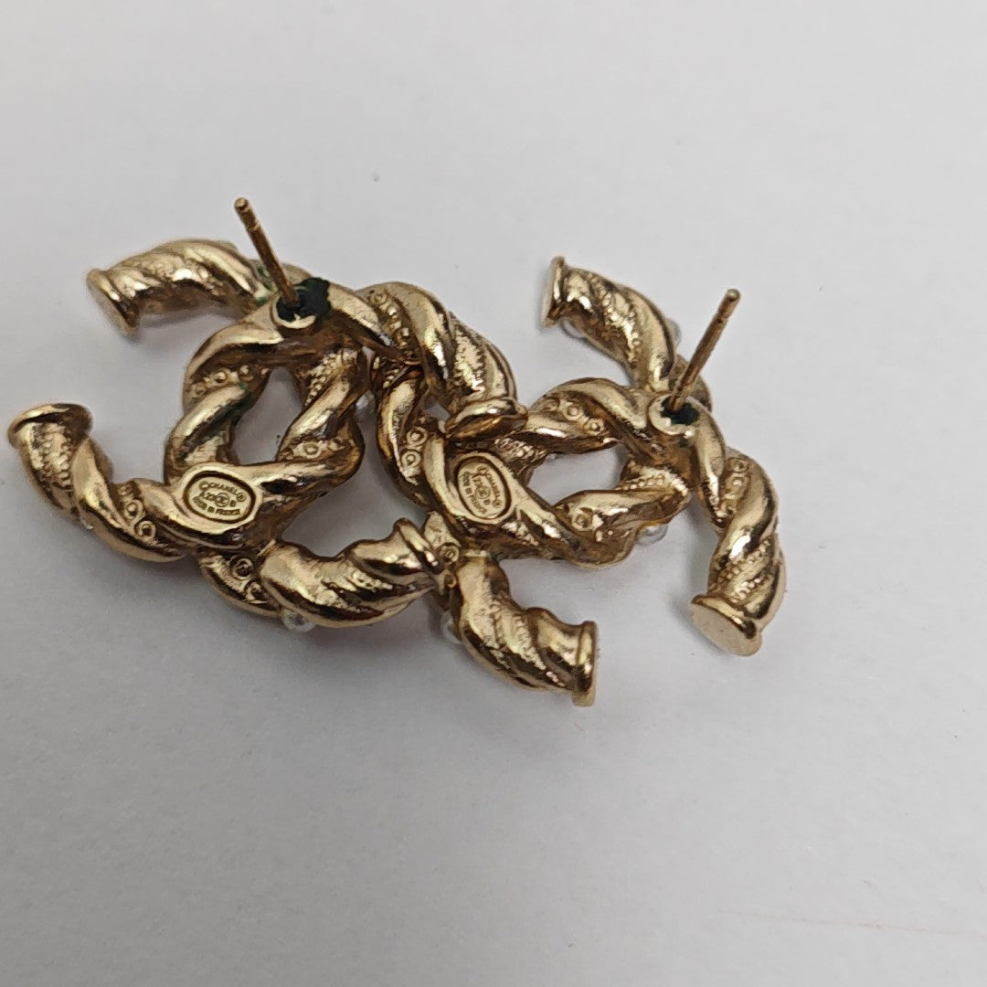 Metal Gold Stud Earrings