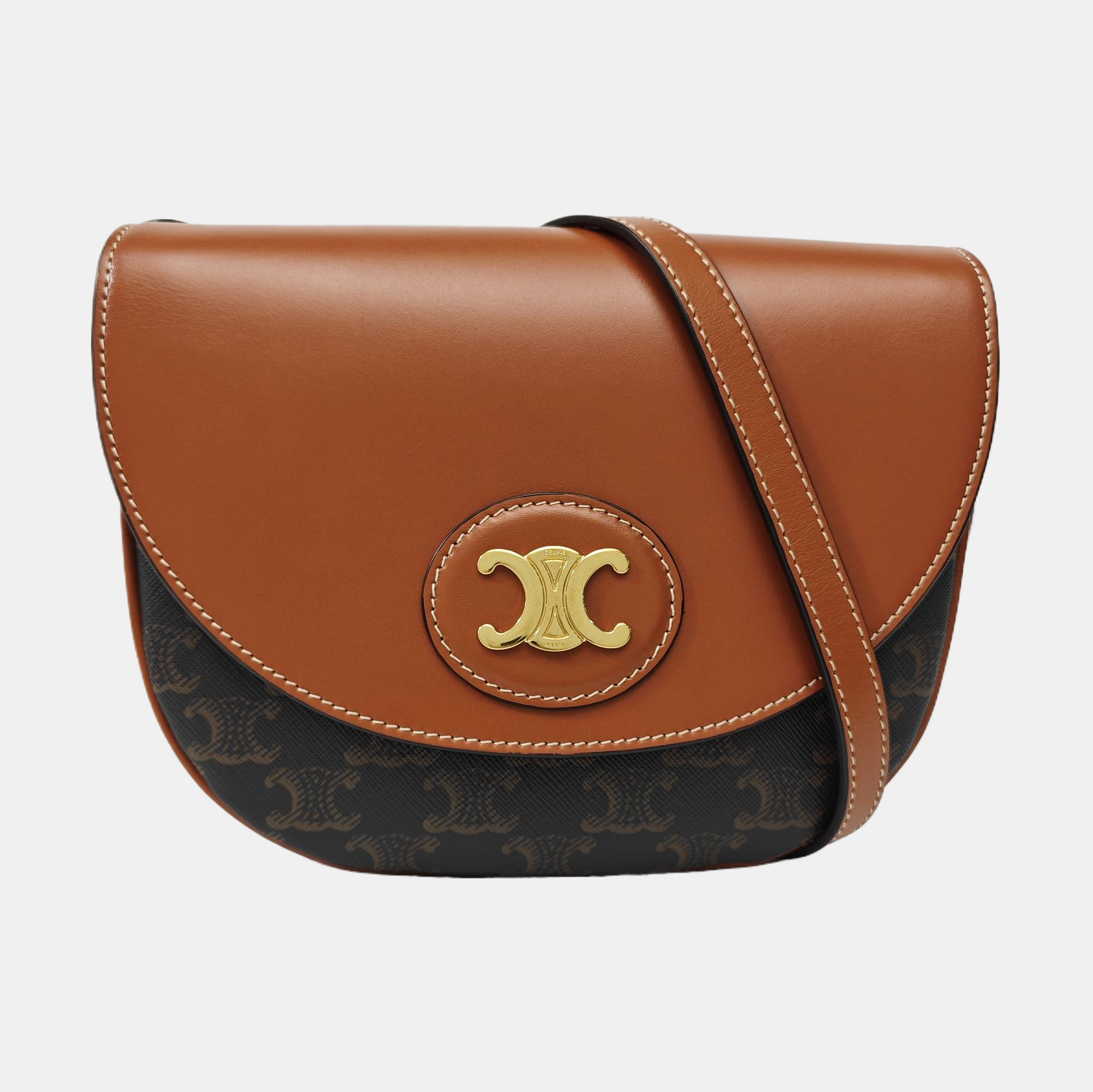 TEEN BESACE TRIOMPHE Small Coated Canvas Brown