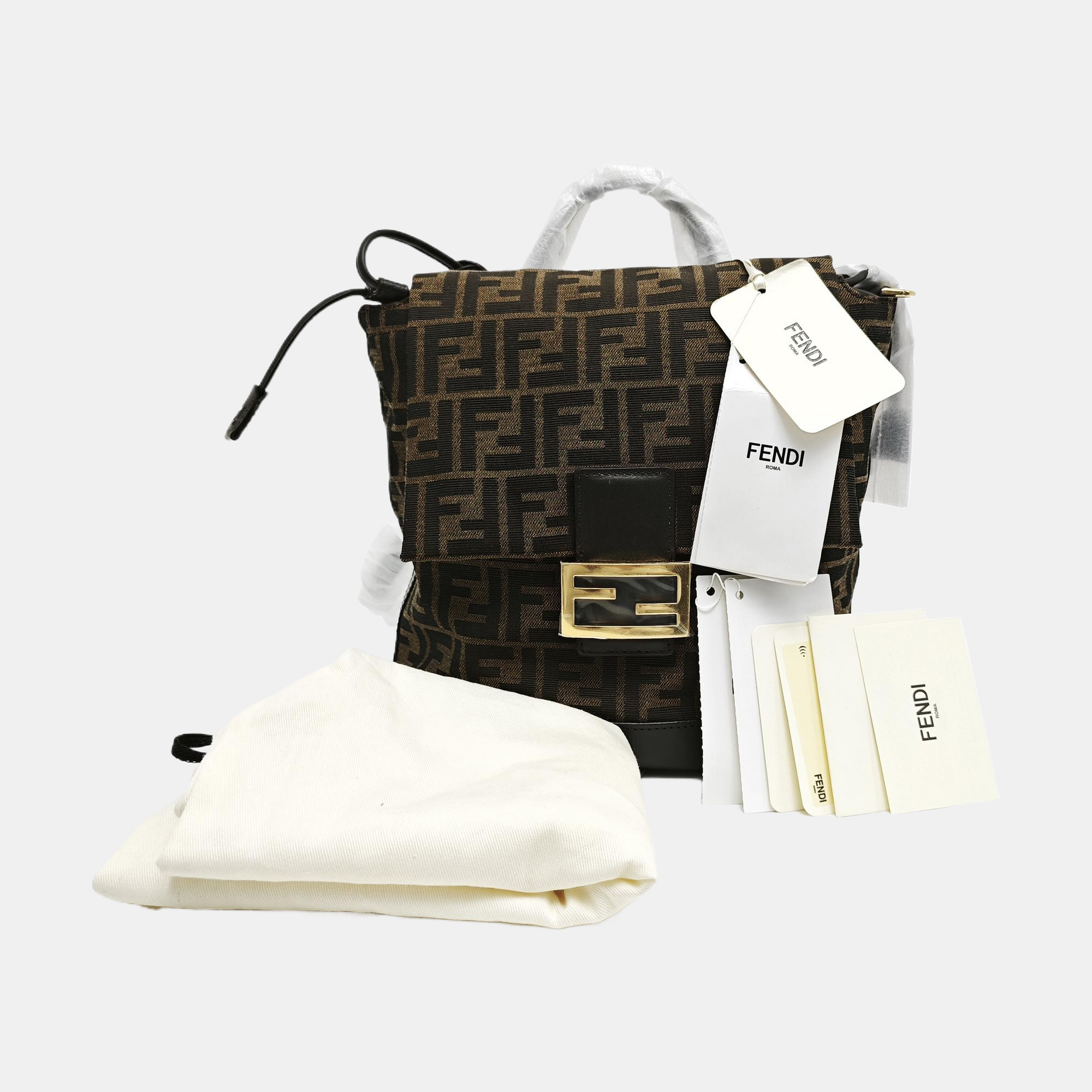 Fabric Backpack Brown