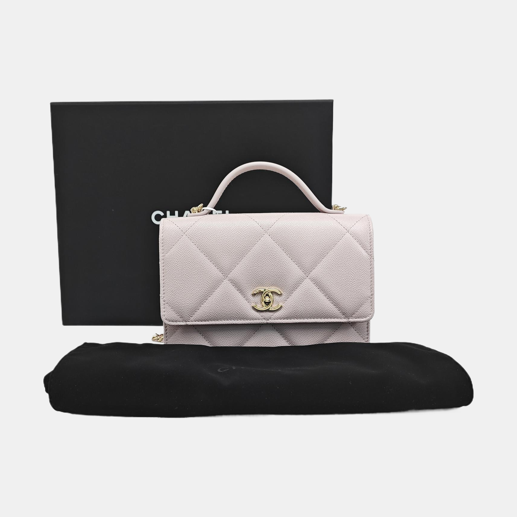 Quilted Grained Calfskin Backpack Pink