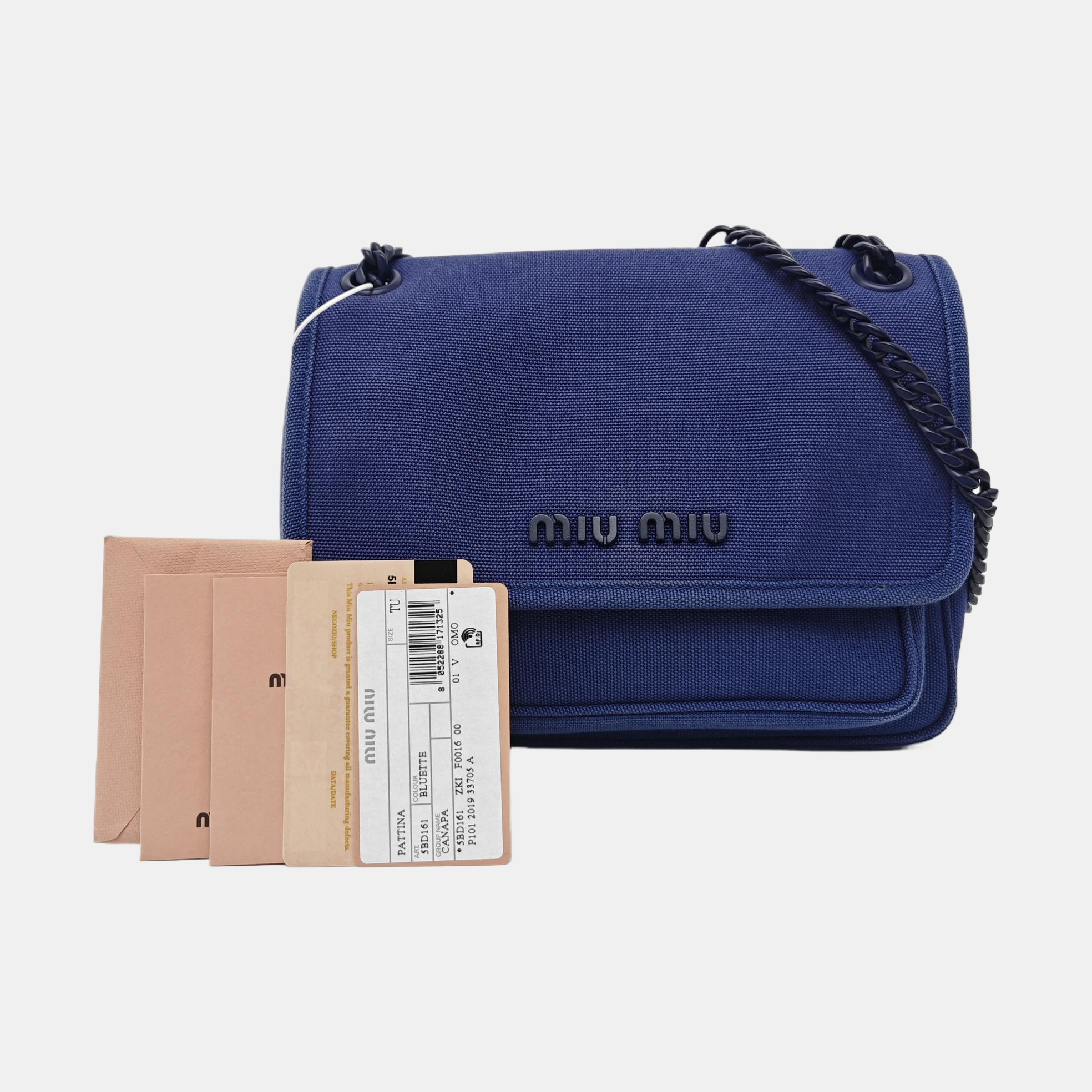 Canvas Shoulder Bag Blue