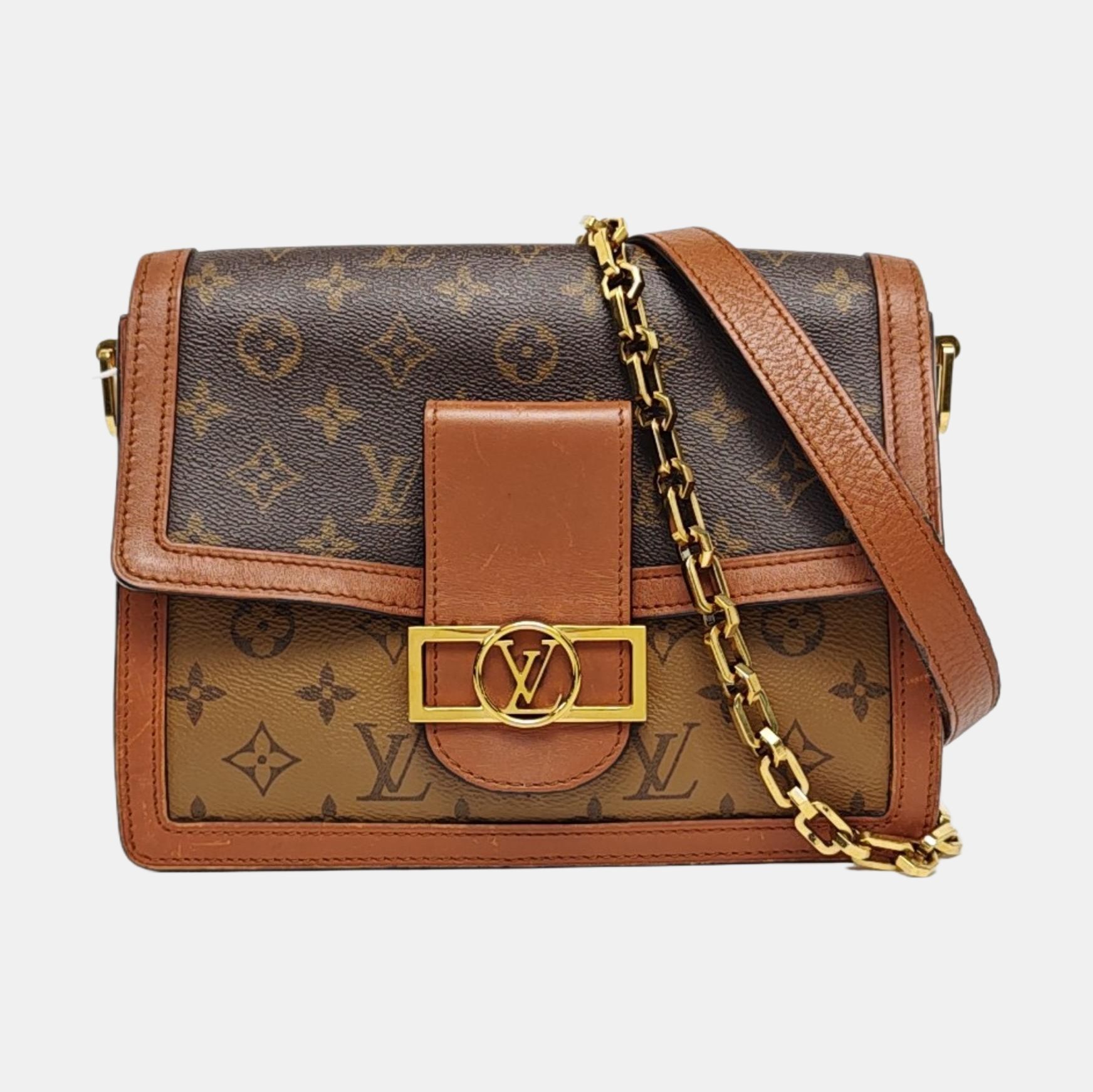 DAUPHINE MM Monogram Coated Canvas Brown