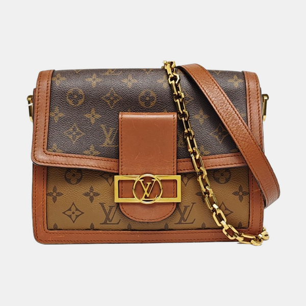 DAUPHINE MM Monogram Coated Canvas Brown