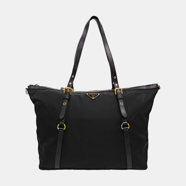 Nylon Tote Bag Black