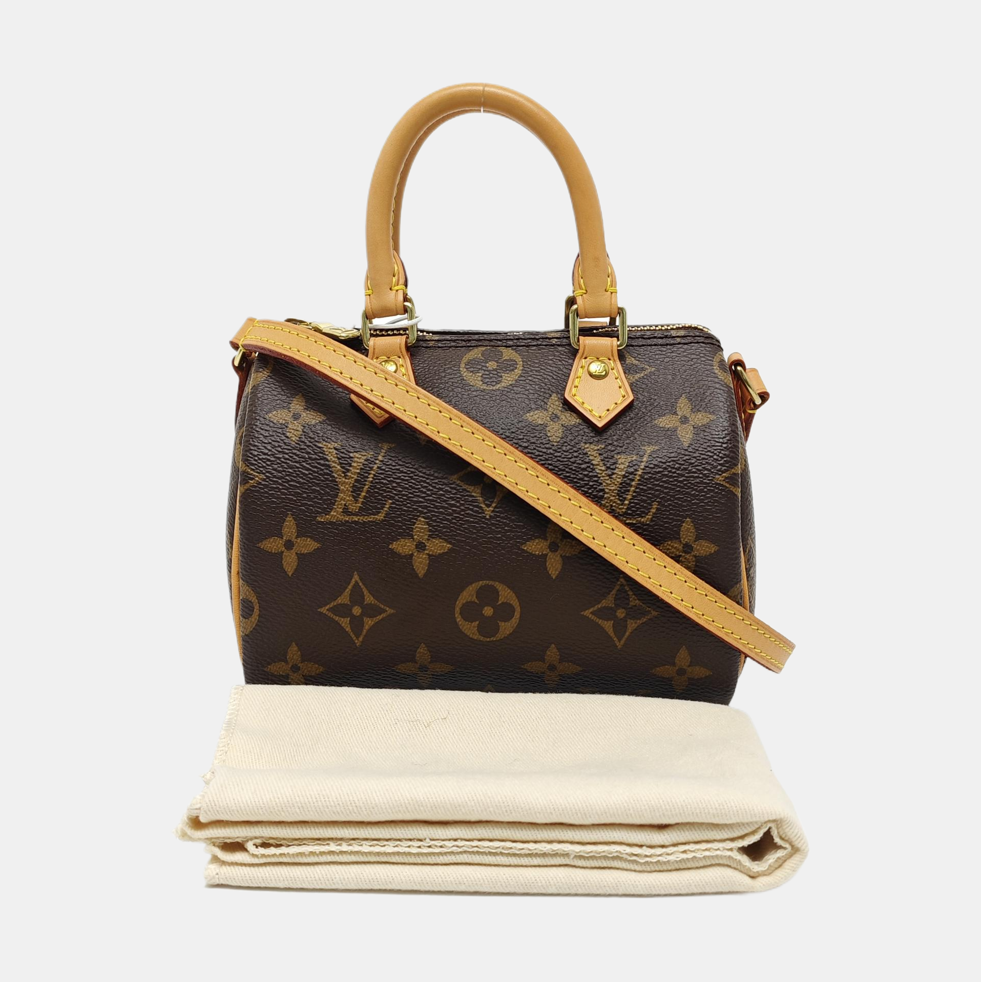 SPEEDY Nano Monogram Coated Canvas Brown
