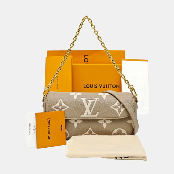 IVY Monogram Calfskin Gray