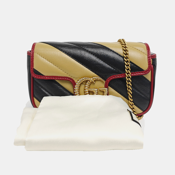 GG Marmont Super Mini Quilted Calfskin Multicolor