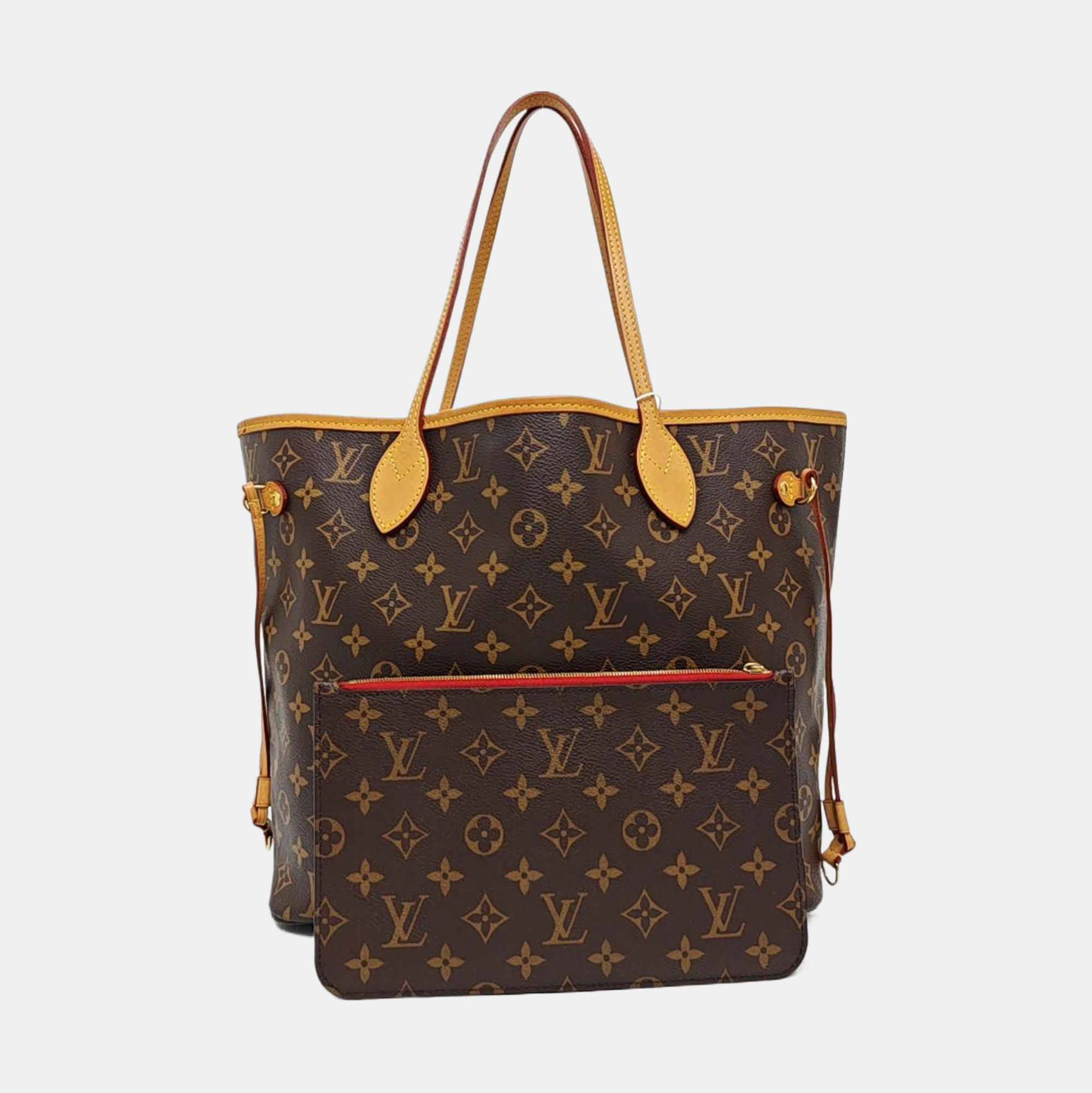 NEVERFULL MM Monogram Coated Canvas Brown