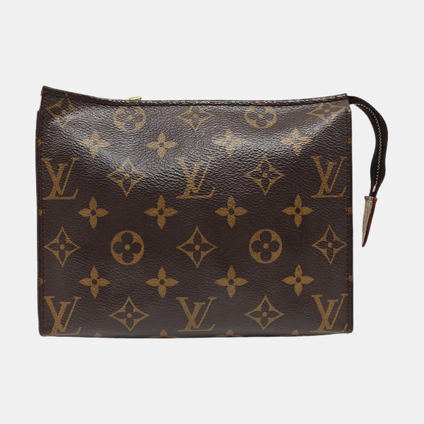 TOILET POCKET 19 Monogram Coated Canvas Brown