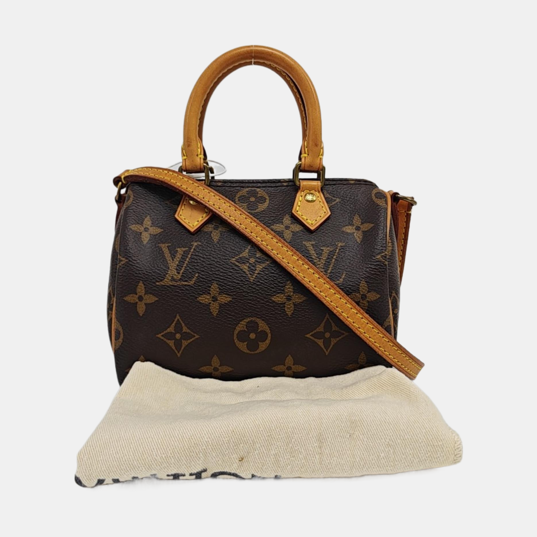 SPEEDY Nano Monogram Coated Canvas Brown