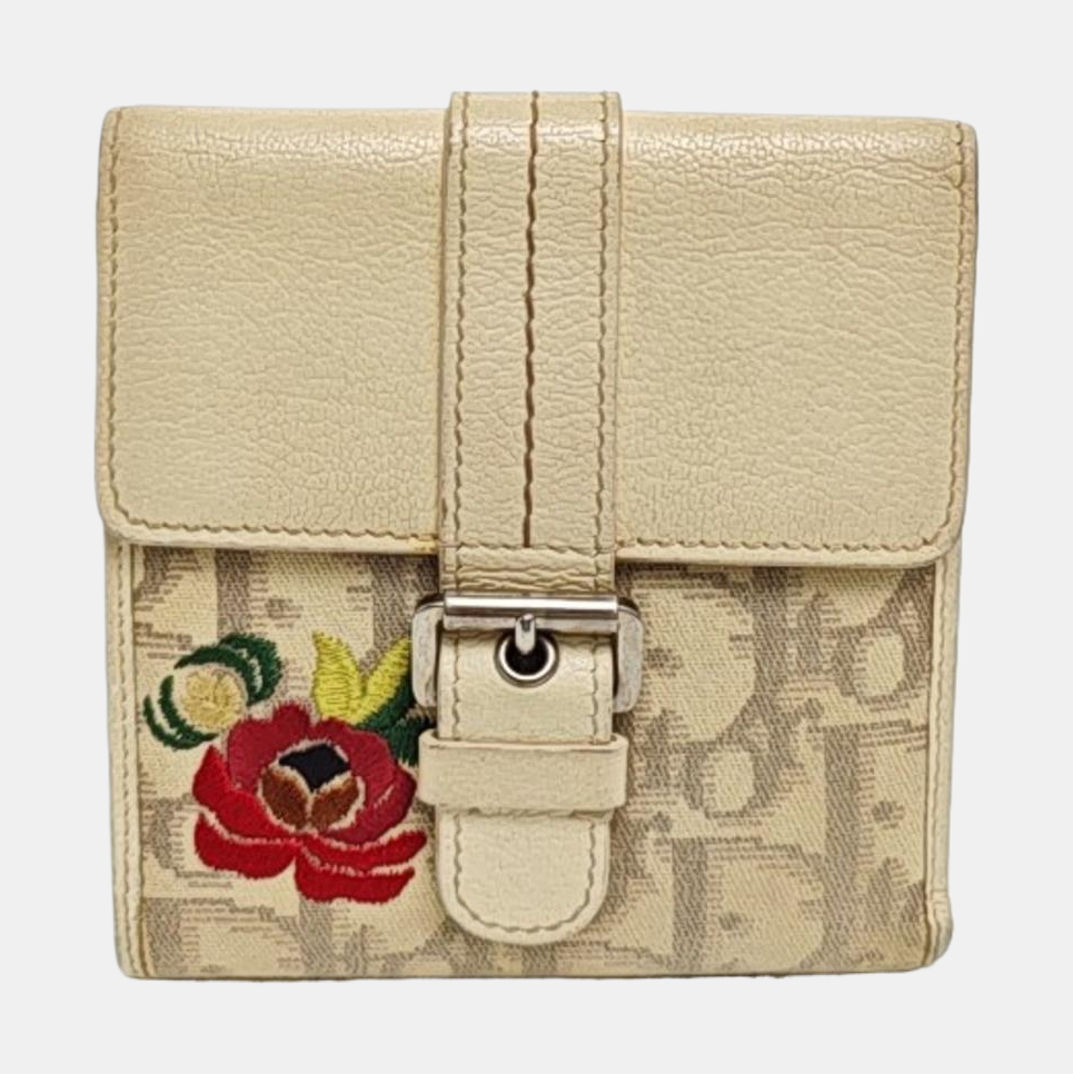 Oblique Canvas Wallet Beige