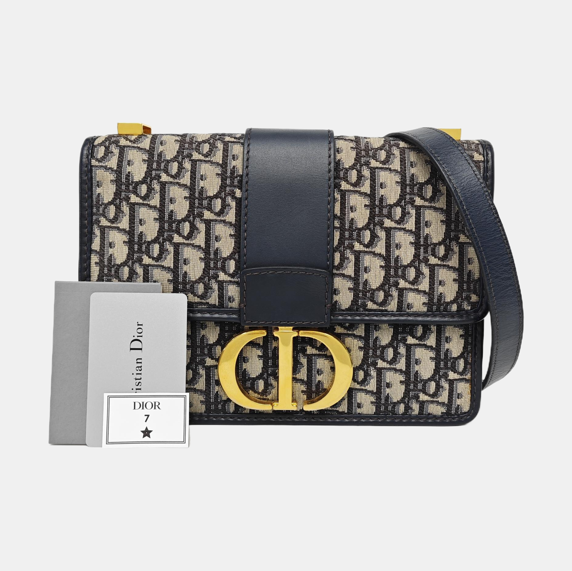 30 Montaigne Oblique Canvas Blue