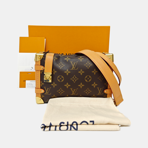 SIDE TRUNK MM Monogram Coated Canvas Brown