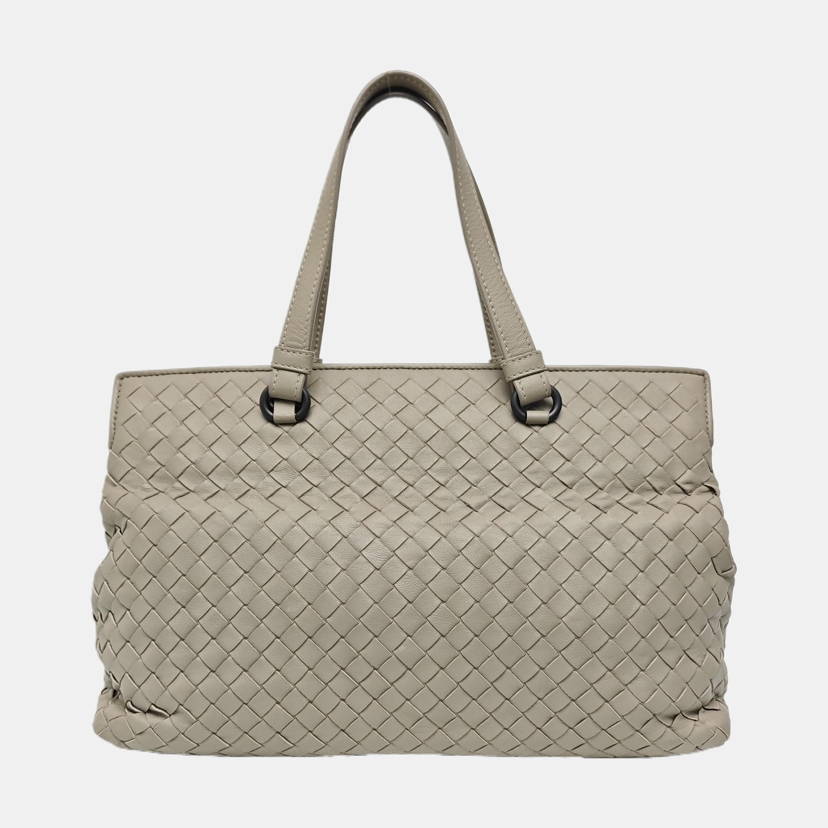 Lambskin Top Handle Bag Gray