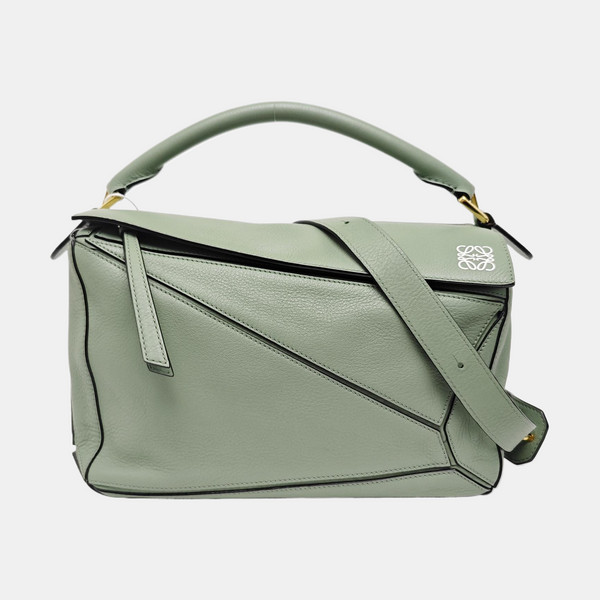 Puzzle Medium Calfskin Green