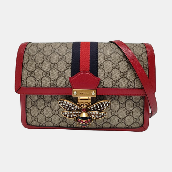 Queen Margaret Medium Monogram Coated Canvas Beige