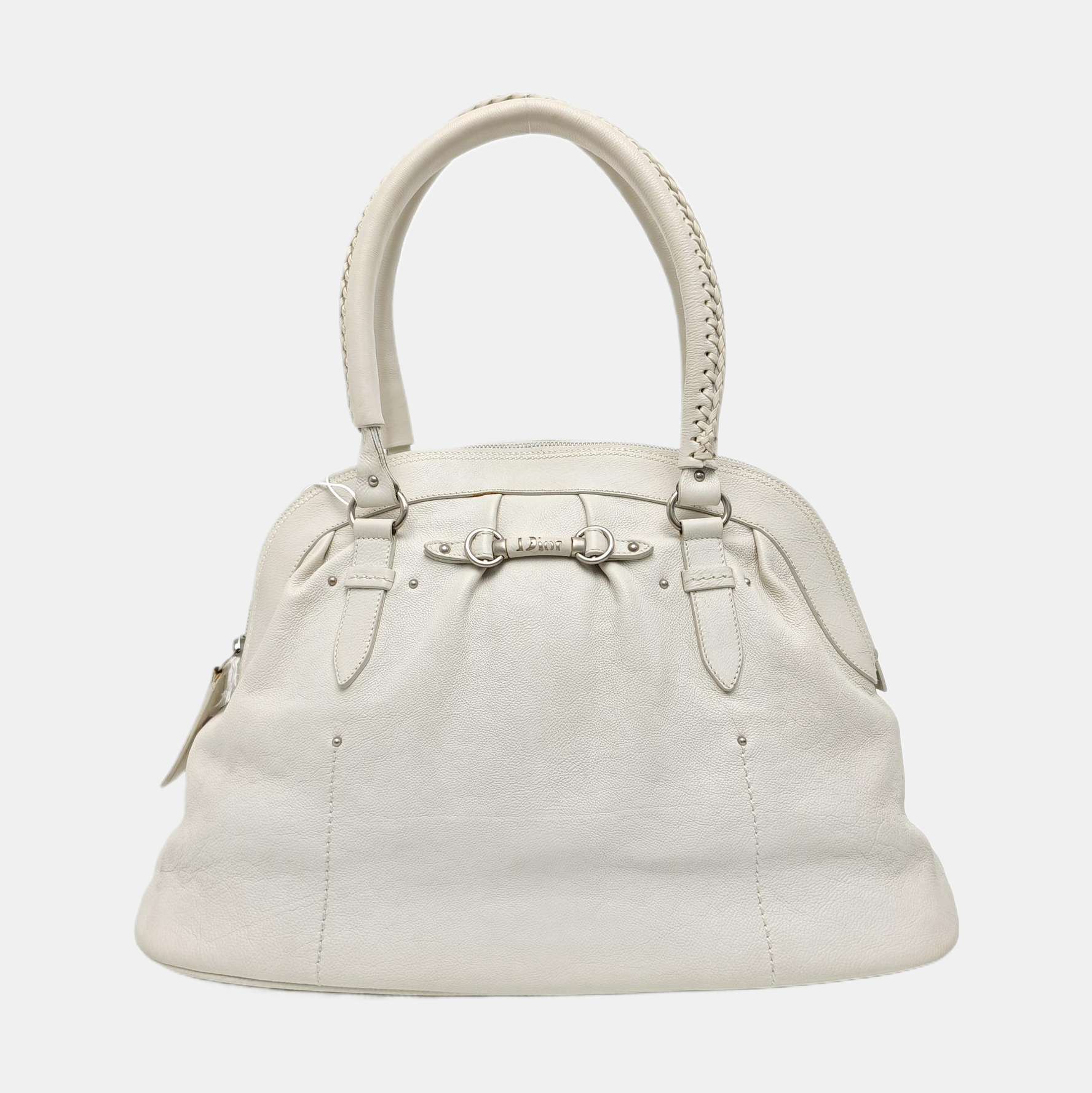 Calfskin Top Handle Bag White