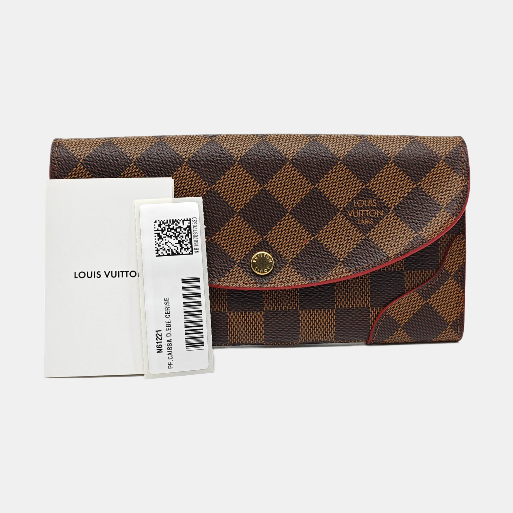 CAÏSSA Damier Ebene Coated Canvas Brown Wallet