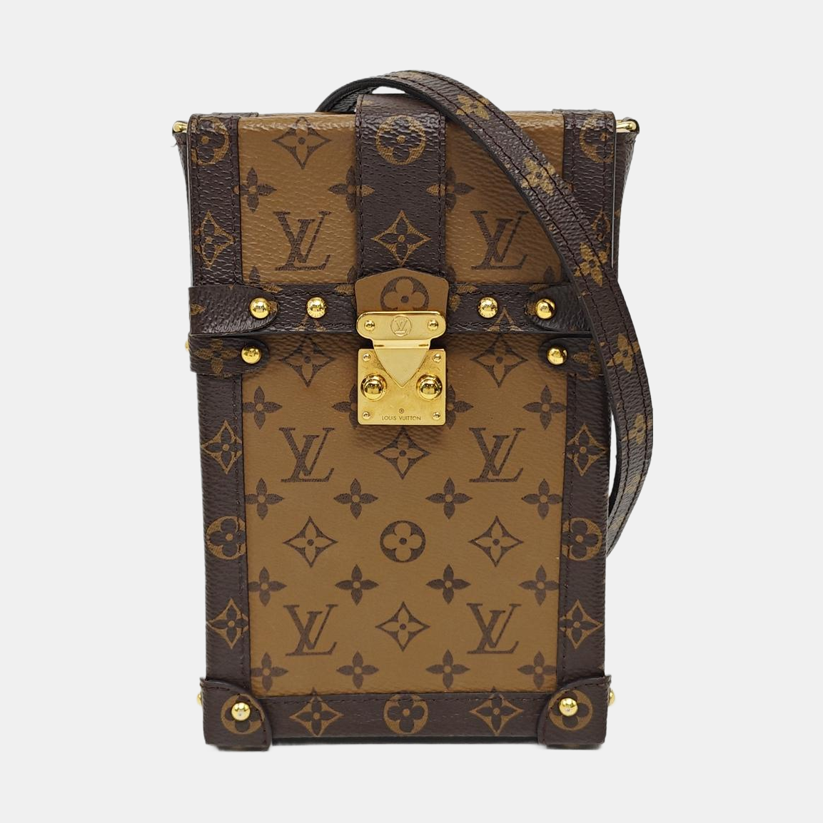 TRUNK Monogram Coated Canvas Brown