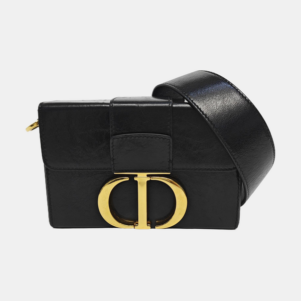 Authenticated pre-owned  30 Montaigne Calfskin Black - Shoulder Bag at Looply