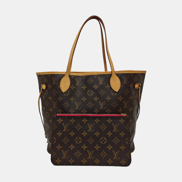 NEVERFULL MM Monogram Coated Canvas Brown