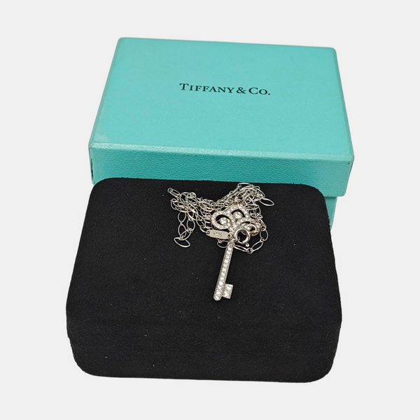 18k White Gold Silver Jewelry Set