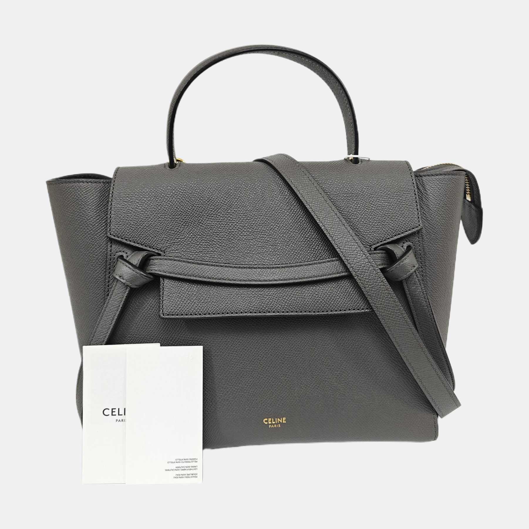 BELT Micro Calfskin Gray