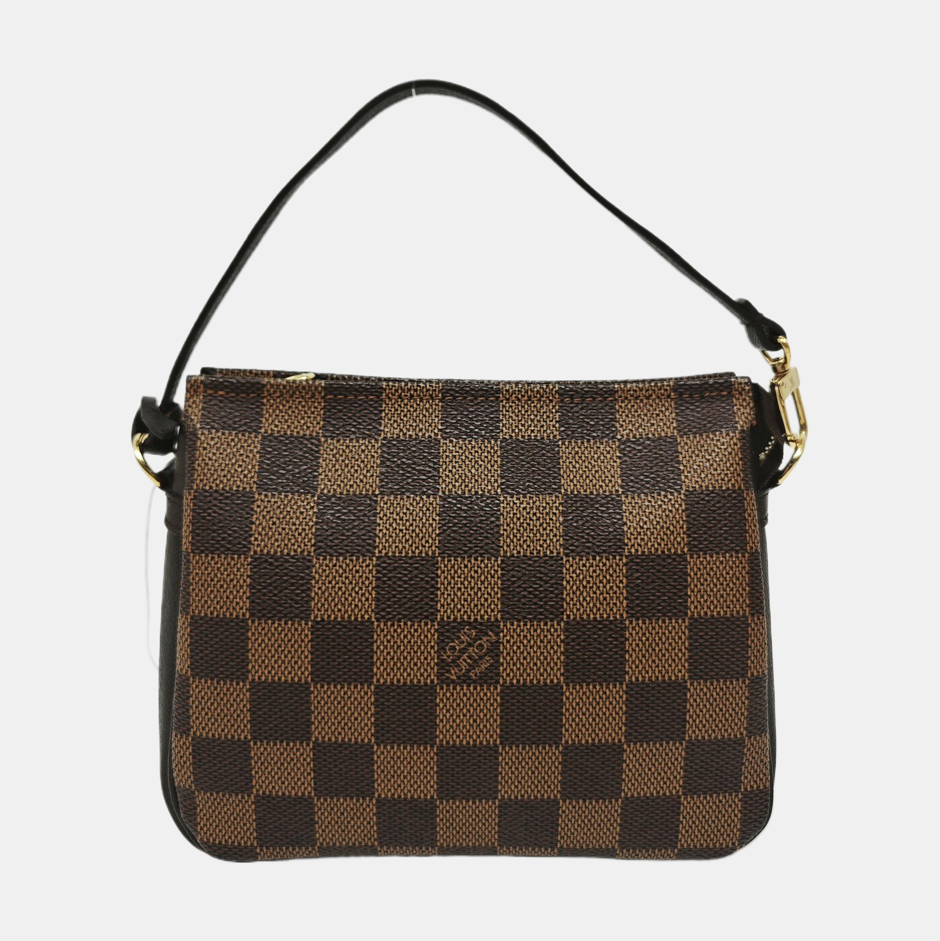 TROUSSE MAKE UP Damier Ebene Coated Canvas Brown