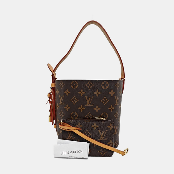 ALL IN BB Monogram Coated Canvas Brown