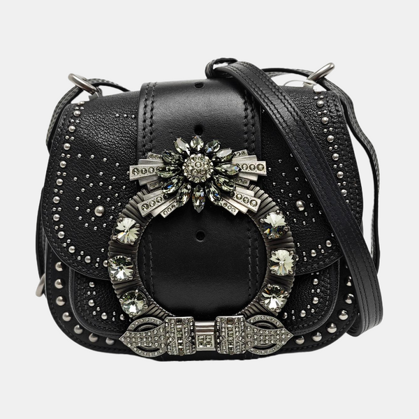 Miu Lady Calfskin Black