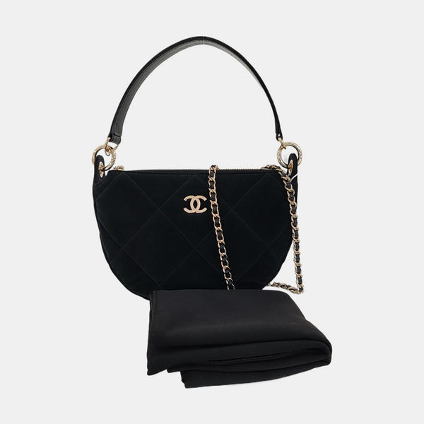 Quilted Velvet Black