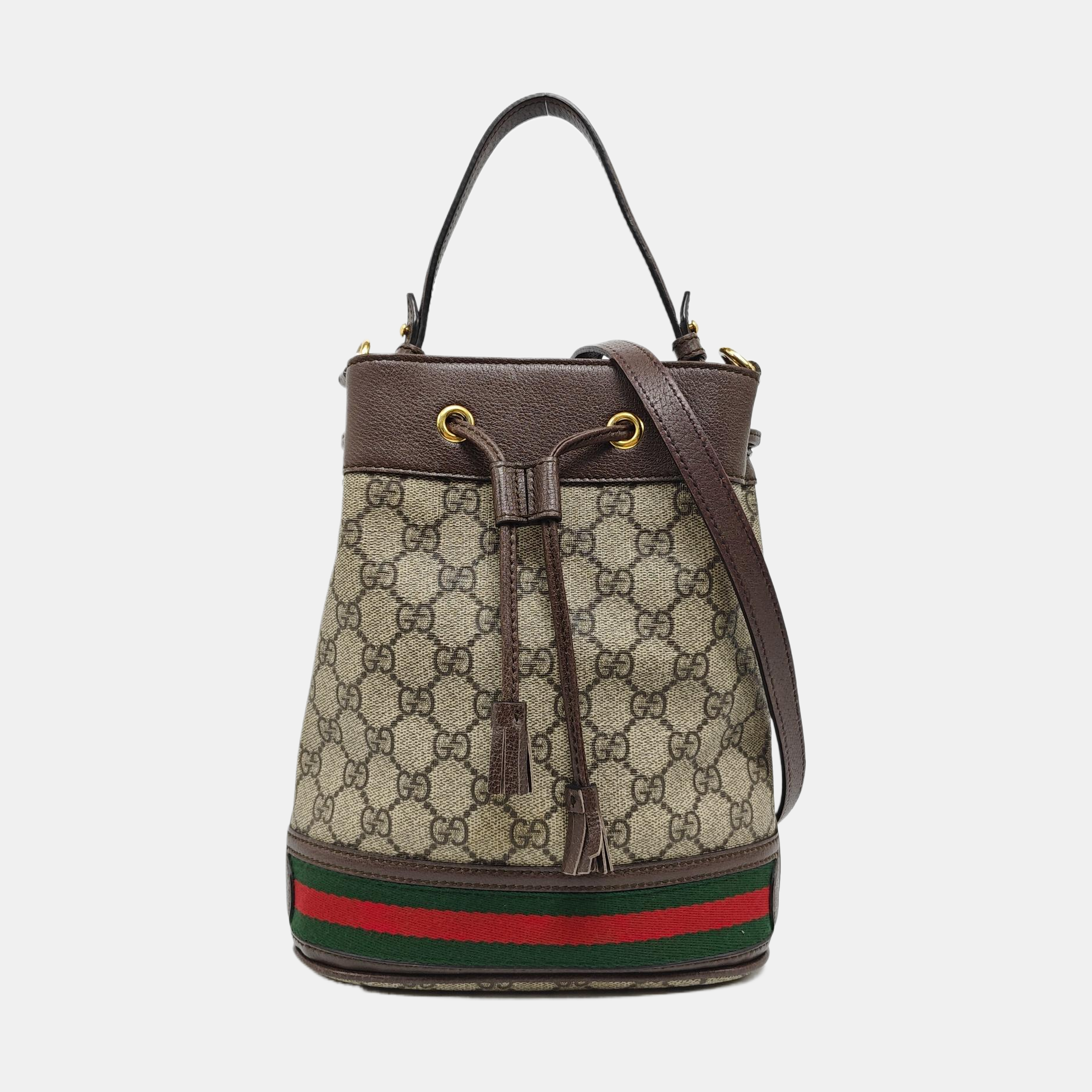 Authenticated pre-owned  Ophidia Small Monogram Coated Canvas Beige - Bucket Bag at Looply