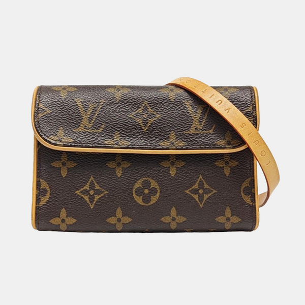 FLORENTINE Monogram Coated Canvas Brown