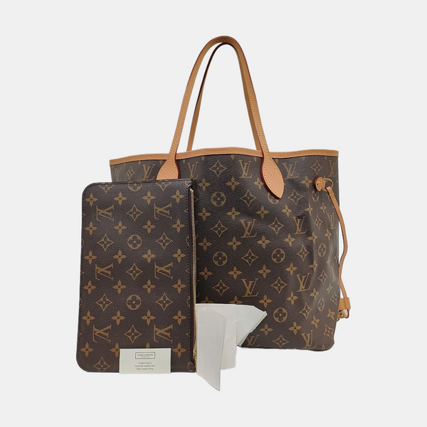 NEVERFULL MM Monogram Coated Canvas Brown