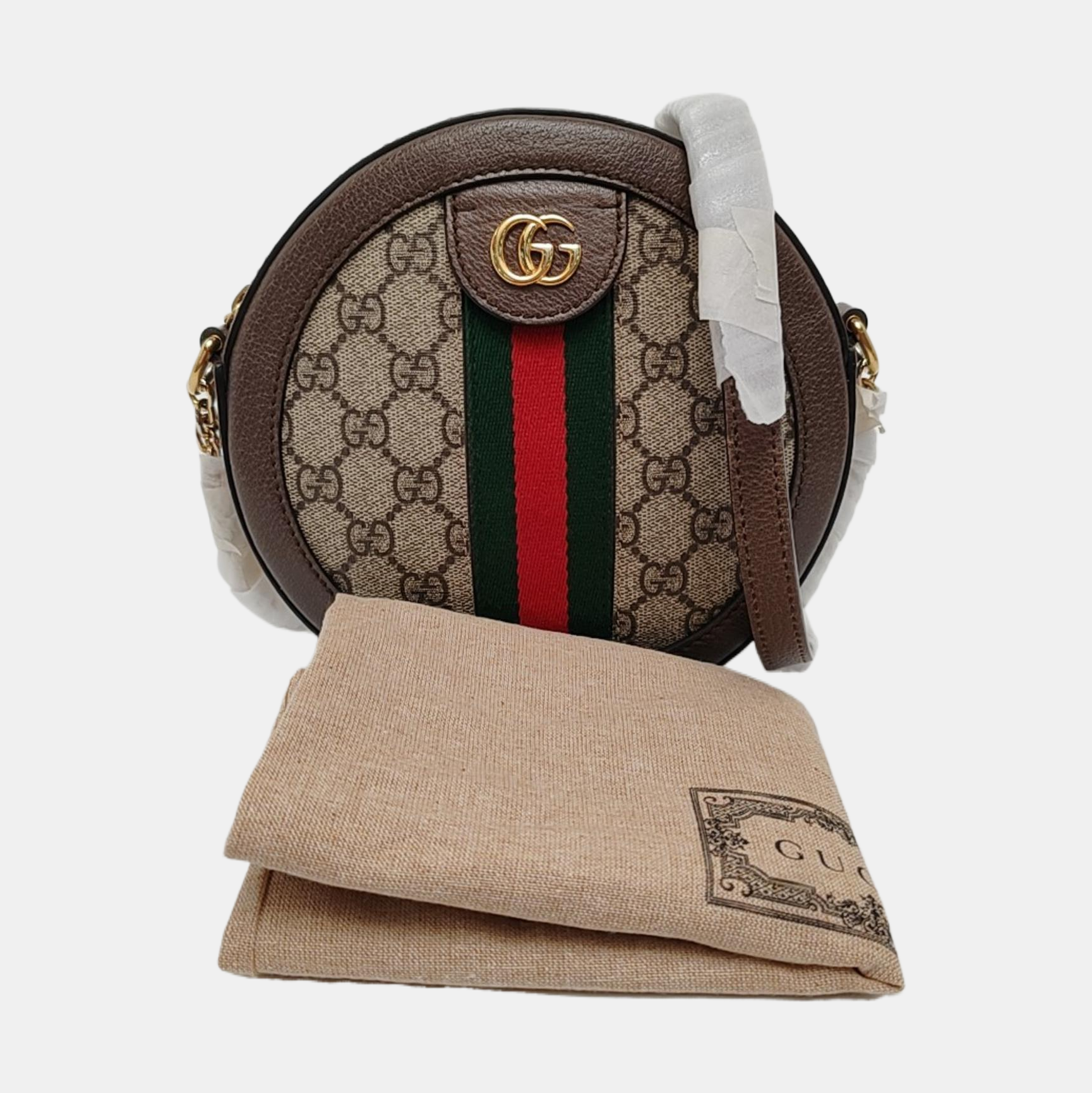 Ophidia Mini Monogram Lona Revestida Beige