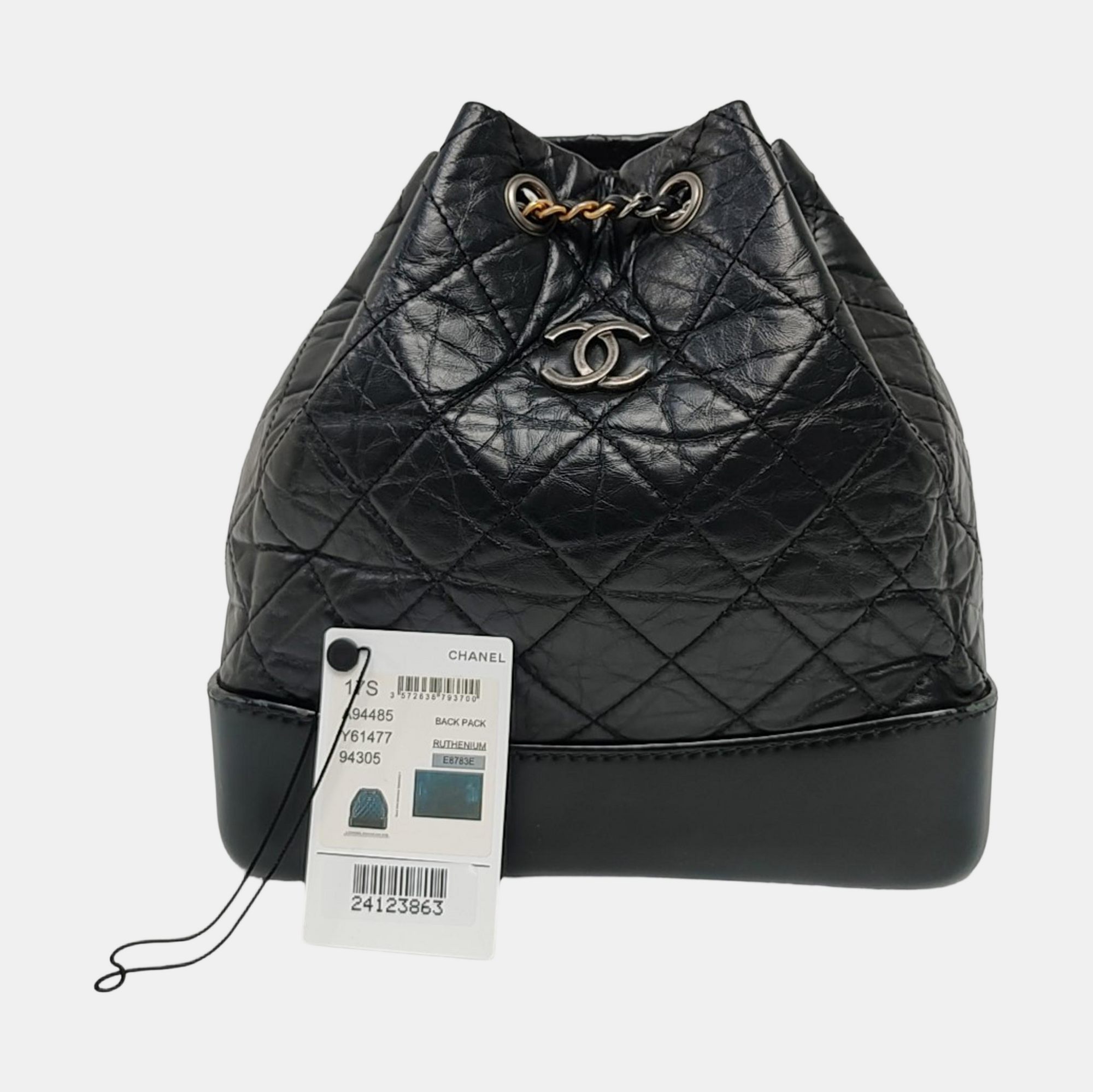 GABRIELLE Small Quilted Calfskin Black
