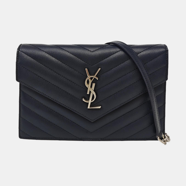 MONOGRAM Chevron Calfskin Blue