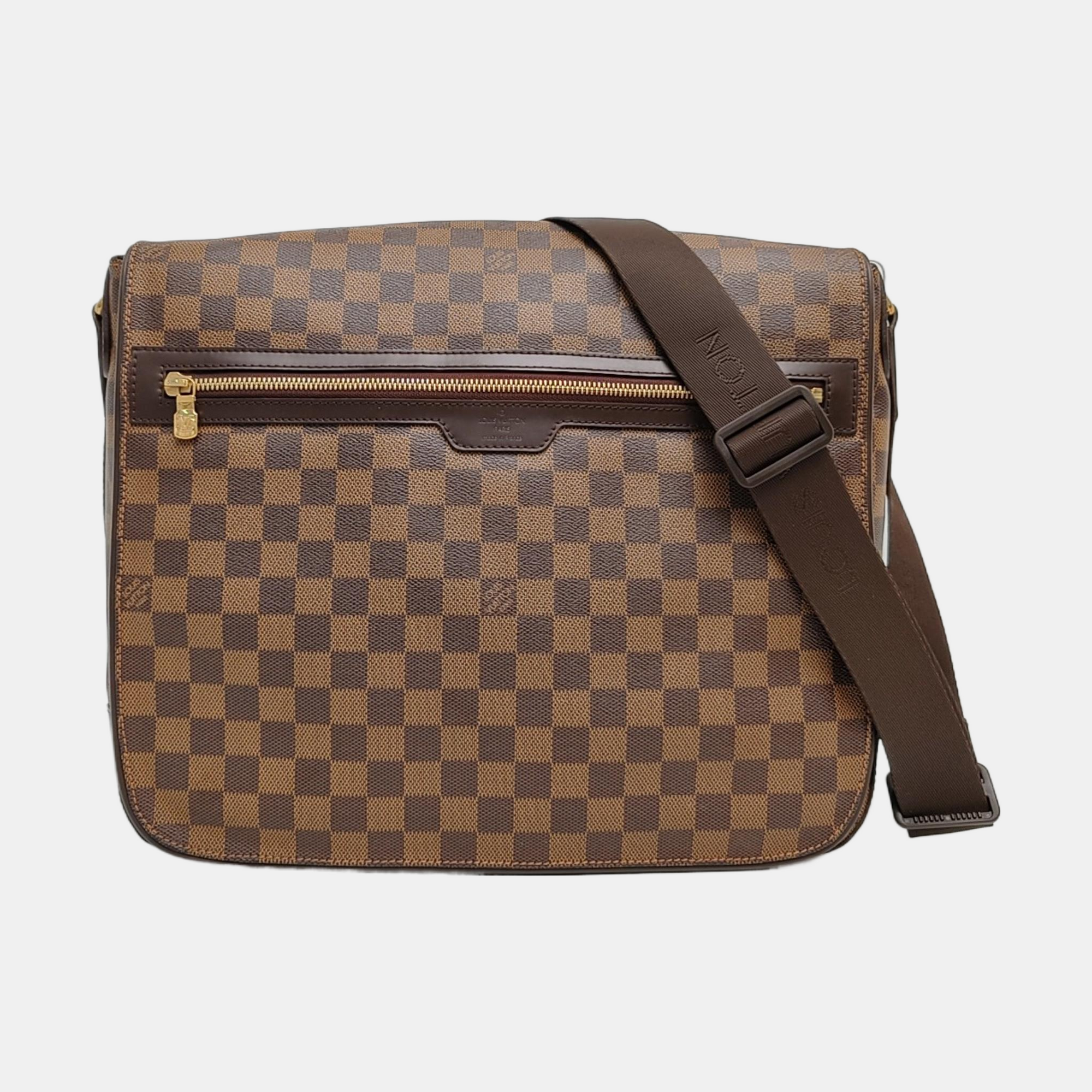 SPENCER Damier Ebene Coated Canvas Brown